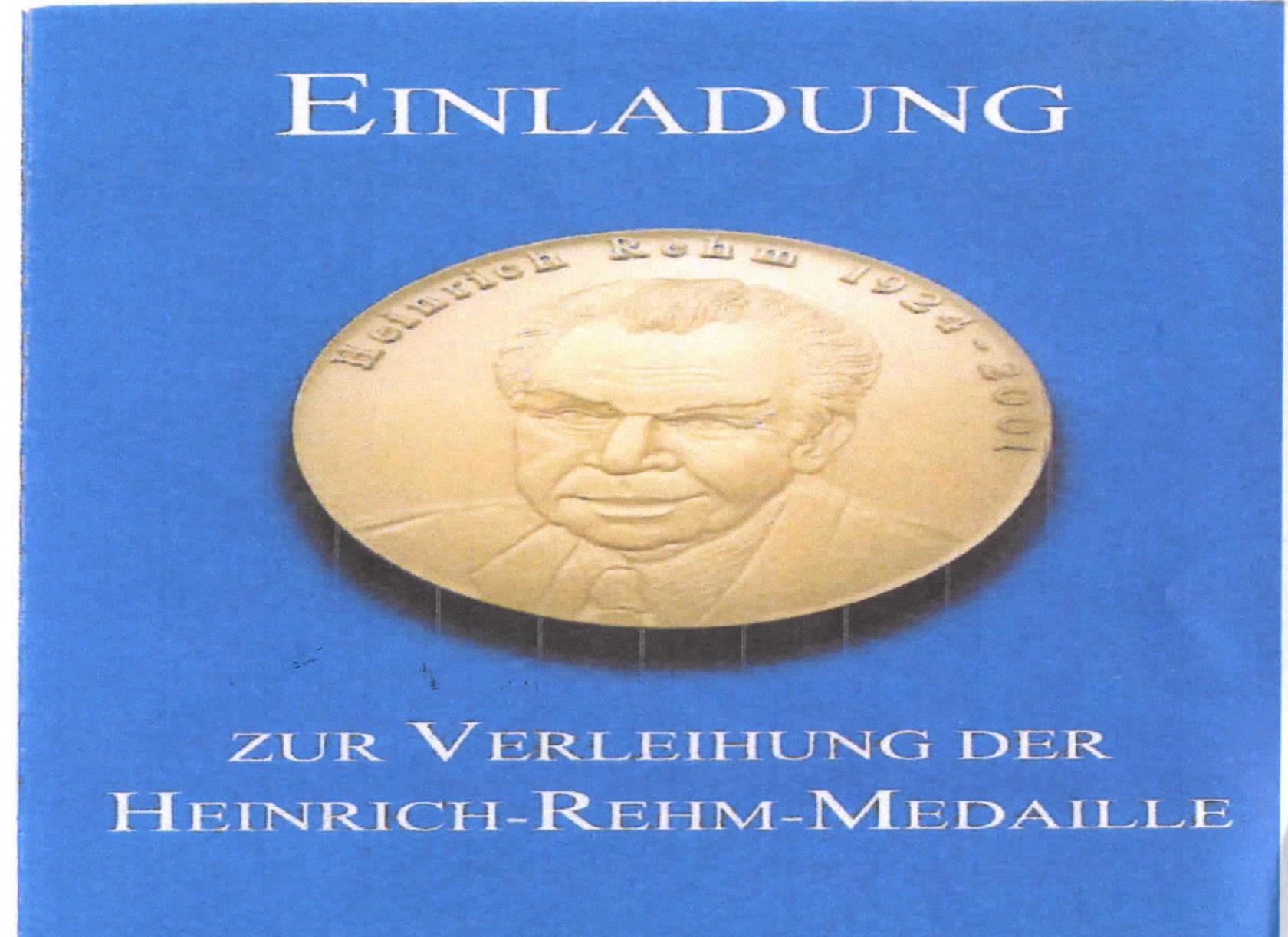Heinrich Rehm Medaille